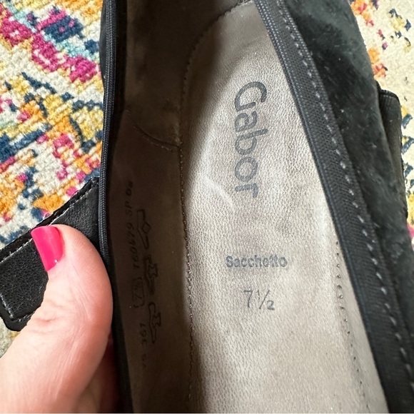 Garbor Suede Mary Jane Wedge Shoe with Jeweled Strap 9.5 US 7.5 UK - Picture 8 of 13